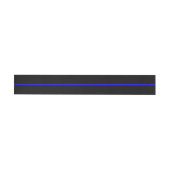 De symbolische dun blauwe lijn op Solid Black Adreslabel Wikkel (Individueel)