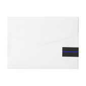 De symbolische dun blauwe lijn op Solid Black Adreslabel Wikkel (Achterkant)