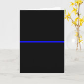 De symbolische dun blauwe lijn op Solid Black Kaart (Gele Bloem)