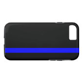De symbolische dun blauwe lijn op zwart Case-Mate iPhone case (Achterkant (Horizontaal))