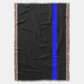 De symbolische dun blauwe lijn op zwart deken (Voorkant Verticaal)