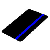 De symbolische dun blauwe lijn op zwart magneet (Linkerzijde)