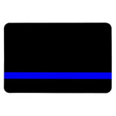 De symbolische dun blauwe lijn op zwart magneet (Horizontaal)