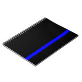 De symbolische dun blauwe lijn op zwart notitieboek (Linkerzijde)
