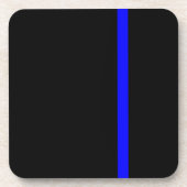 De symbolische dun blauwe lijn verticaal bier onderzetter (Voorkant)