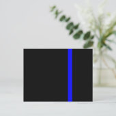 De symbolische dun blauwe lijn verticaal briefkaart (Staand voorkant)