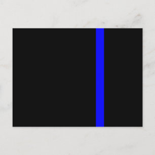 De symbolische dun blauwe lijn verticaal briefkaart