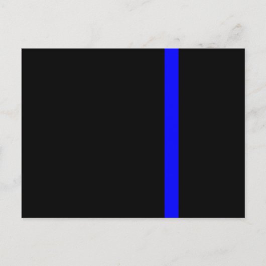 De symbolische dun blauwe lijn verticaal briefkaart (Voorkant)