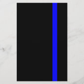 De symbolische dun blauwe lijn verticaal briefpapier (Voorkant)