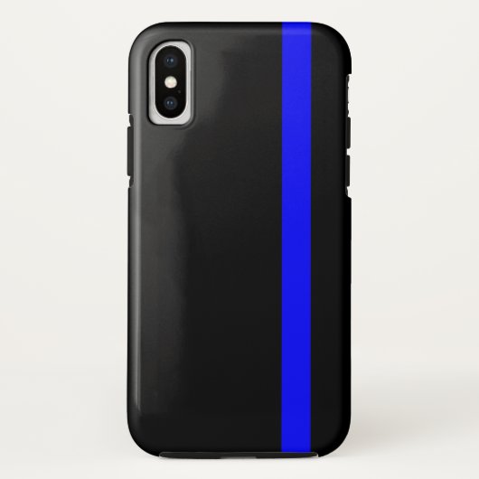 De symbolische dun blauwe lijn verticaal Case-Mate iPhone case (Achterkant)