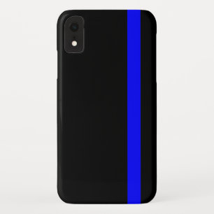 De symbolische dun blauwe lijn verticaal iPhone XR hoesje