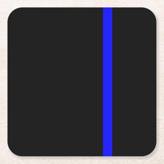 De symbolische dun blauwe lijn verticaal kartonnen onderzetters (Voorkant)