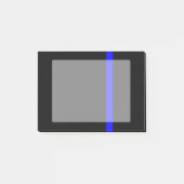 De symbolische dun blauwe lijn verticaal post-it® notes (Voorkant)