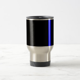De symbolische dun blauwe lijn verticaal reisbeker