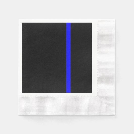 De symbolische dun blauwe lijn verticaal servetten (Voorkant)