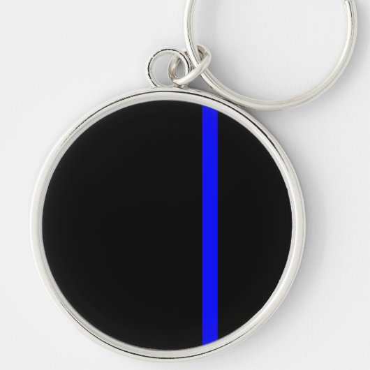 De symbolische dun blauwe lijn verticaal sleutelhanger (Voorkant)