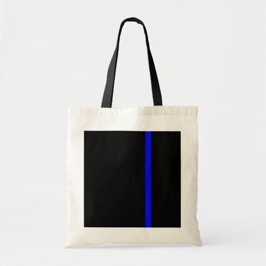 De symbolische dun blauwe lijn verticaal tote bag (Voorkant)