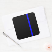 De symbolische dun blauwe lijn verticaal vierkante sticker (Envelop)