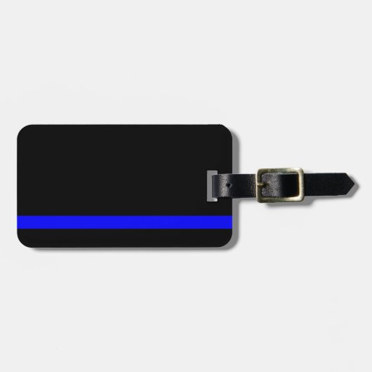 De symbolische dun blauwe lijn Verticale stijl Bagagelabel (Voorkant horizontaal)