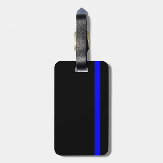 De symbolische dun blauwe lijn Verticale stijl Bagagelabel (Achterkant verticaal)