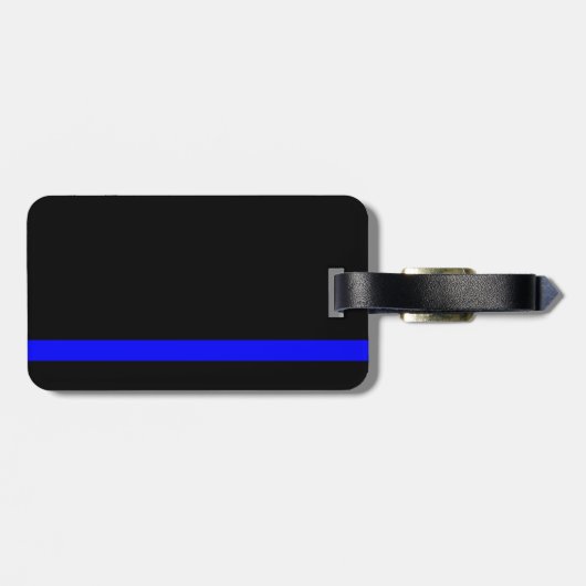 De symbolische dun blauwe lijn Verticale stijl Bagagelabel (Achterkant horizontaal)