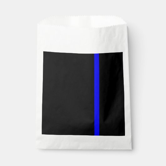 De symbolische dun blauwe lijn Verticale stijl Bedankzakje (Voorkant)