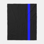 De symbolische dun blauwe lijn Verticale stijl Fleece Deken (Voorkant)