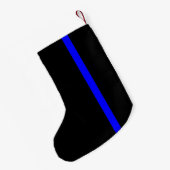 De symbolische dun blauwe lijn Verticale stijl Kleine Kerstsok (Achterkant (Hangend))