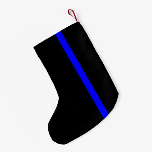 De symbolische dun blauwe lijn Verticale stijl Kleine Kerstsok (Achterkant (Hangend))