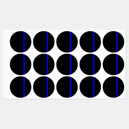 De symbolische dun blauwe lijn Verticale stijl Labels (Vel)