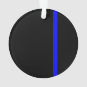 De symbolische dun blauwe lijn Verticale stijl Ornament (achterkant)