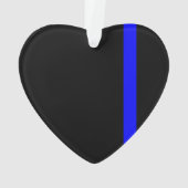 De symbolische dun blauwe lijn Verticale stijl Ornament (achterkant)