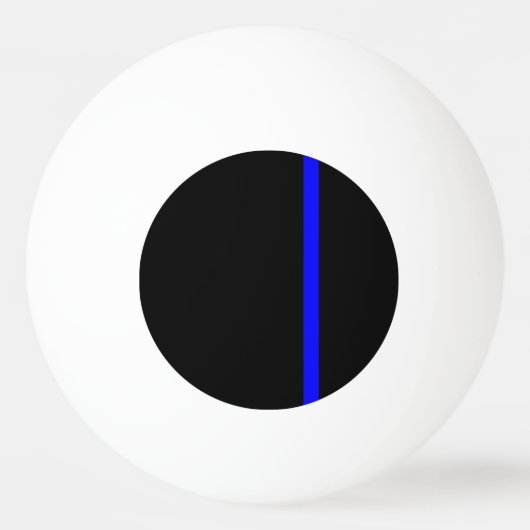 De symbolische dun blauwe lijn Verticale stijl Pingpongbal (Voorkant)