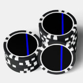De symbolische dun blauwe lijn Verticale stijl Poker Chips (Opstapeling)