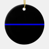De symbolische dun blauwe lijnverklaring keramisch ornament (Voorkant)