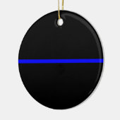 De symbolische dun blauwe lijnverklaring keramisch ornament (Links)