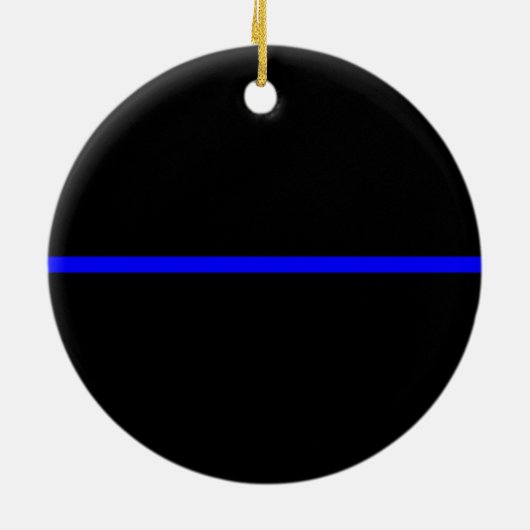 De symbolische dun blauwe lijnverklaring keramisch ornament (Achterkant)
