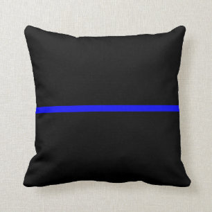 De symbolische dun blauwe lijnverklaring kussen