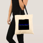 De Symbolische Dunne Blauwe Lijn Gepersonaliseerd Tote Bag (Voorkant (product))