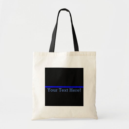 De Symbolische Dunne Blauwe Lijn Gepersonaliseerd Tote Bag (Voorkant)