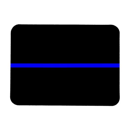 De symbolische dunne blauwe lijn horizontaal zwart magneet (Horizontaal)