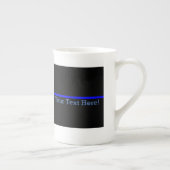 De symbolische dunne blauwe lijn Jouw tekst op zwa Porselein Kop (Rechts)