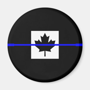 De symbolische dunne blauwe lijn op de Canadese vl Magneet