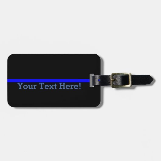 De symbolische dunne blauwe lijn personaliseert di bagagelabel (Voorkant horizontaal)