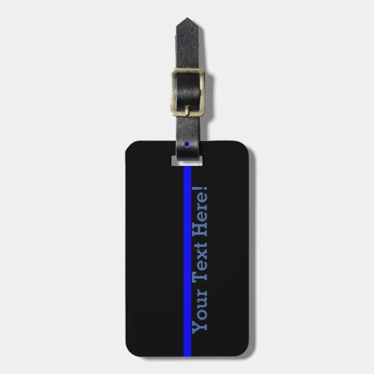 De symbolische dunne blauwe lijn personaliseert di bagagelabel (Voorkant verticaal)