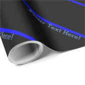 De symbolische dunne blauwe lijn personaliseert di cadeaupapier (Rol Hoek)