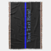 De symbolische dunne blauwe lijn personaliseert di deken (Voorkant Verticaal)