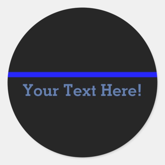 De symbolische dunne blauwe lijn personaliseert di ronde sticker (Voorkant)