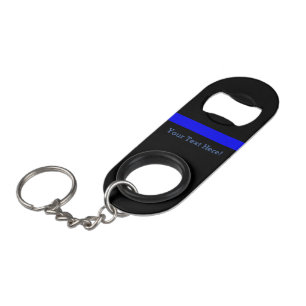 De symbolische dunne blauwe lijn personaliseert di sleutelhanger flessenopener
