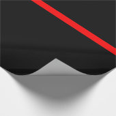 De symbolische dunne rode lijn grafisch cadeaupapier (Hoek)